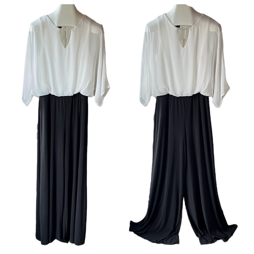 Black and White Jumpsuit Black and white jumpsuit by Dressbarn